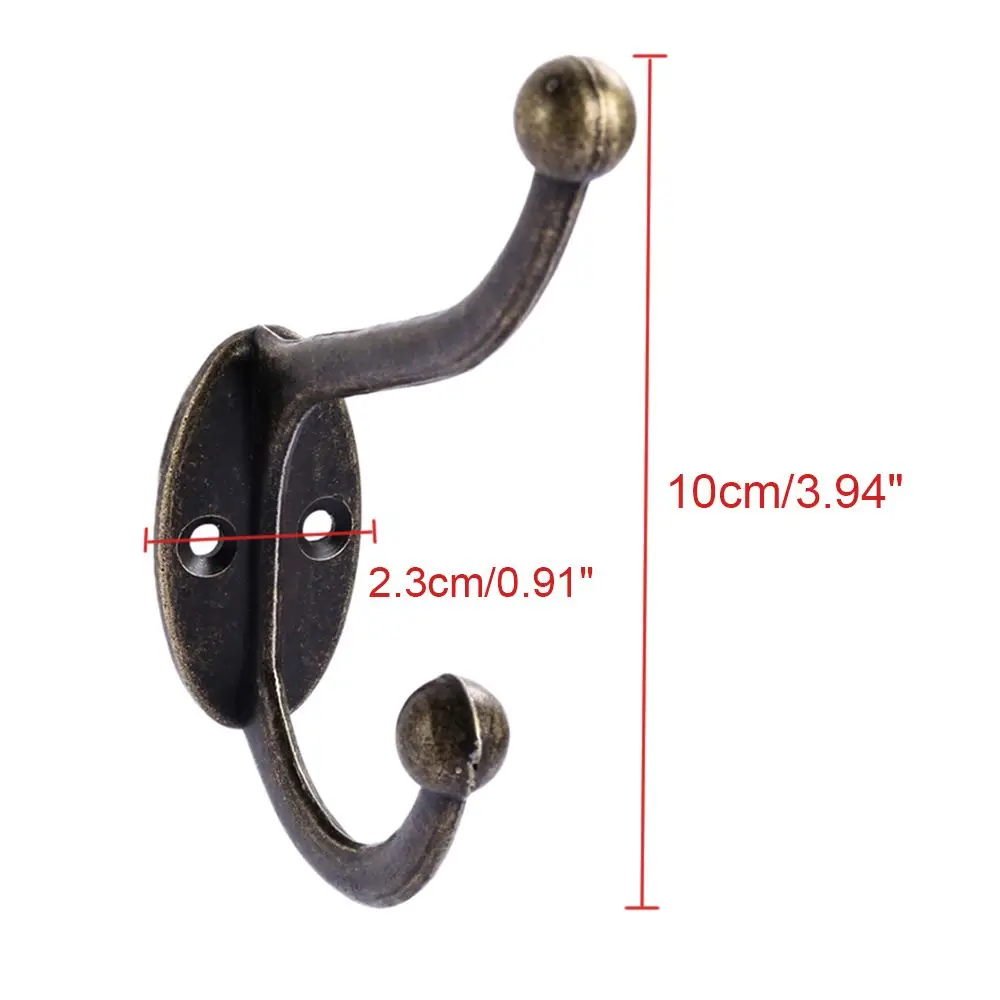

Vintage Hangers Hook Alloy Bronze Cloth Coat Bag Hat Hanging Hooks Bathroom Kitchen Anitque Racks with screws Door Holder