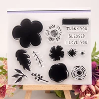 clear stamp for scrapbooking transparent stamps silicone rubber stamps for card making diy photo album decor flower
