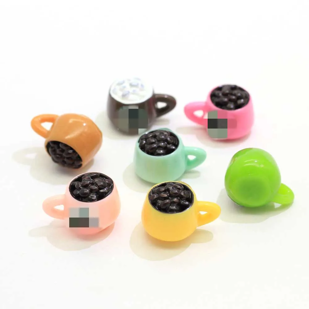 Смола 3D Кофе Bean чашки кабошон сказочные миниатюры сад моделирования Еда напиток