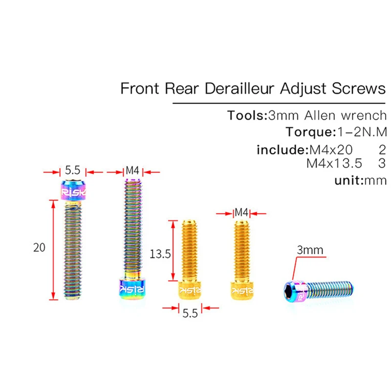 Винты переключателя передач для велосипеда М4*13 5 мм М4x20 | Спорт и развлечения