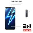 Защитная пленка 2 в 1 для объектива камеры Realme 6 Pro, Взрывозащищенная, Противоударная