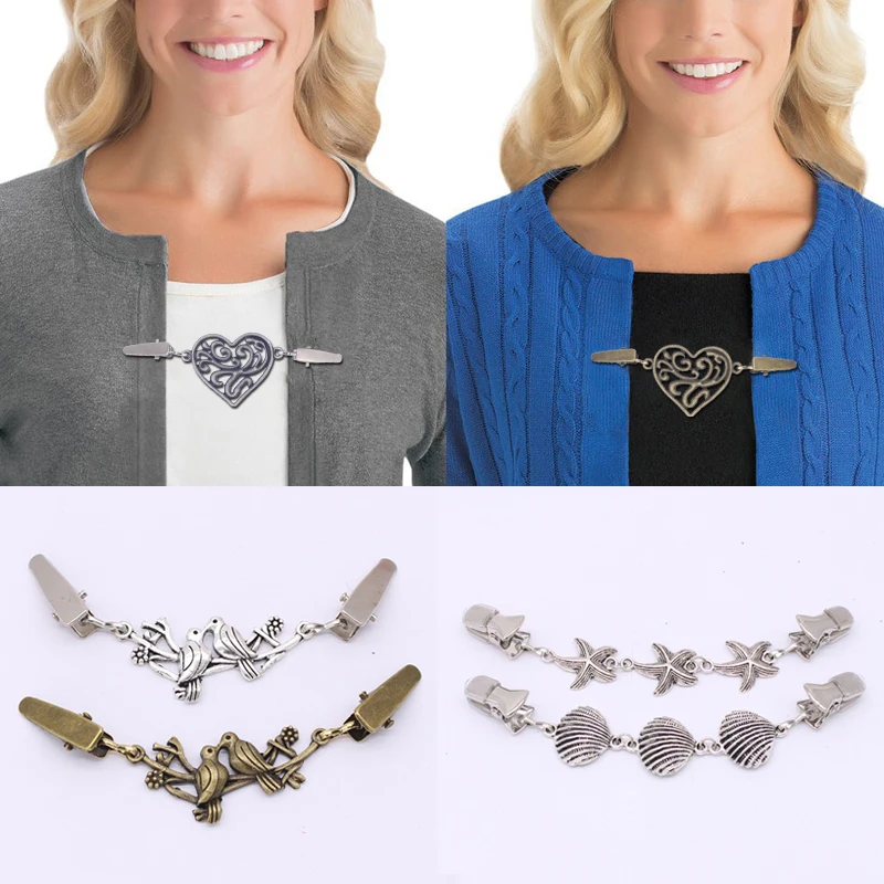 Зажимы для кардиганов рубашек застежки женщин жилет свитер шаль утка зажимы в