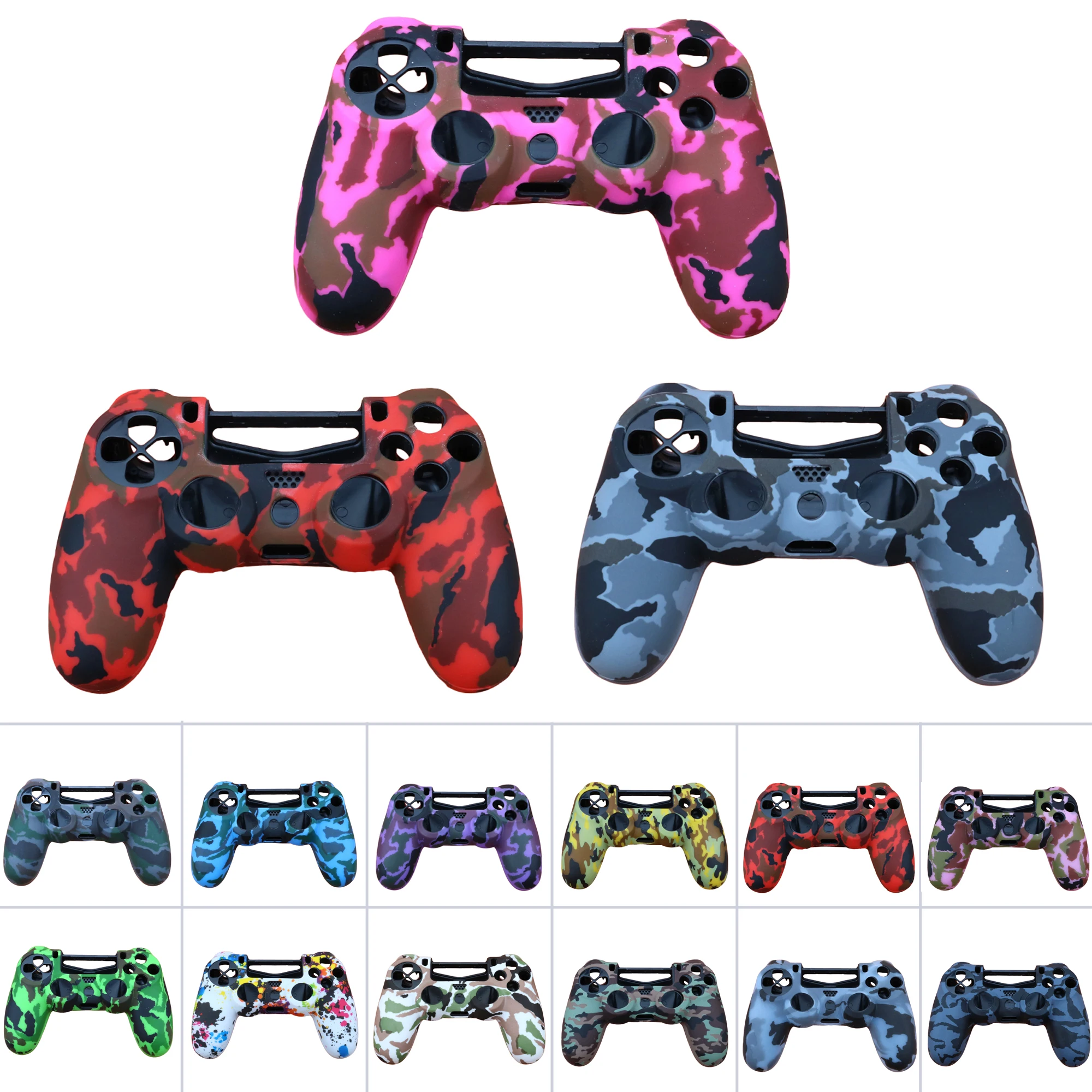 

For PS4 Controller Camo Silicone Skin Case Gel Cover Grip For Ps4 Handle Cover Camouflage Silicone Protective Cover