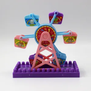 NEW Friends Doll Accessories Amusement Park Ferris Wheel Model Building Playgame Plastic Toys For Barbie Children Girls Toy Gift