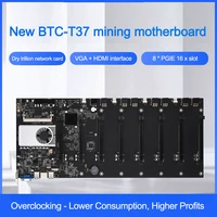 2021 new btc 37 miner motherboard set of 8 video card slots ddr3 memory onboard vga interface low power consumption