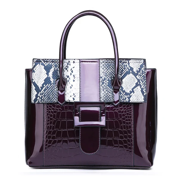 ACELURE Bolsa Mujer сумки для женщин роскошные сумки женские сумки дизайнерские Змеиный узор кожаная сумка через плечо - Цвет: Purple