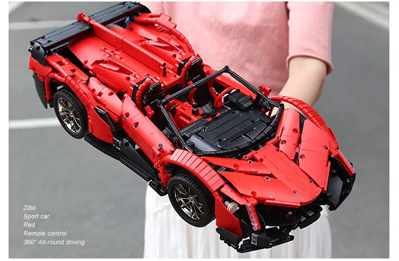 DHL Yeshin 20091 App RC автомобиль MOC-10559 Veneno родстер с функцией мотора набор строительных блоков Кирпичи дети RC автомобиль игрушки