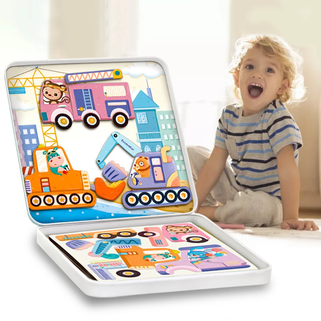 

Magnetic Puzzle Toys for Girls Boys Early Education Christmas Halloween Gift