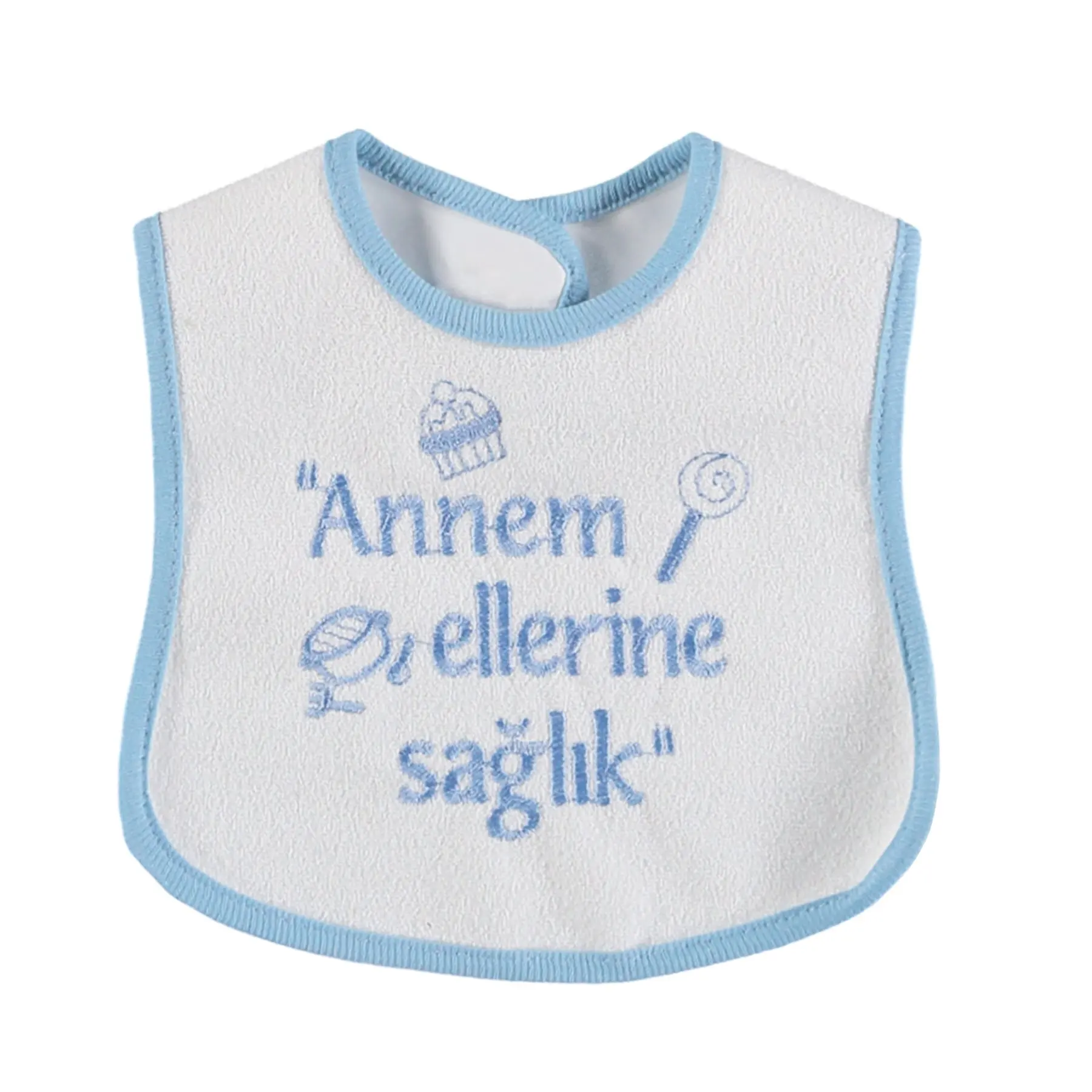 

My mother Hands Health Written Blue Bib