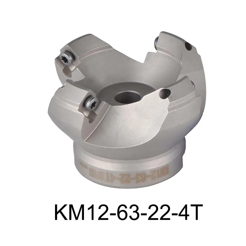 KM12-63-22-4T Плиты фреза KM12 50 мм 63 мм 80 мм 100 мм фрезерные инструменты с ЧПУ для вставок SEKT1204 и SEHT1204 - Длина режущей кромки: KM12-63-22-4T