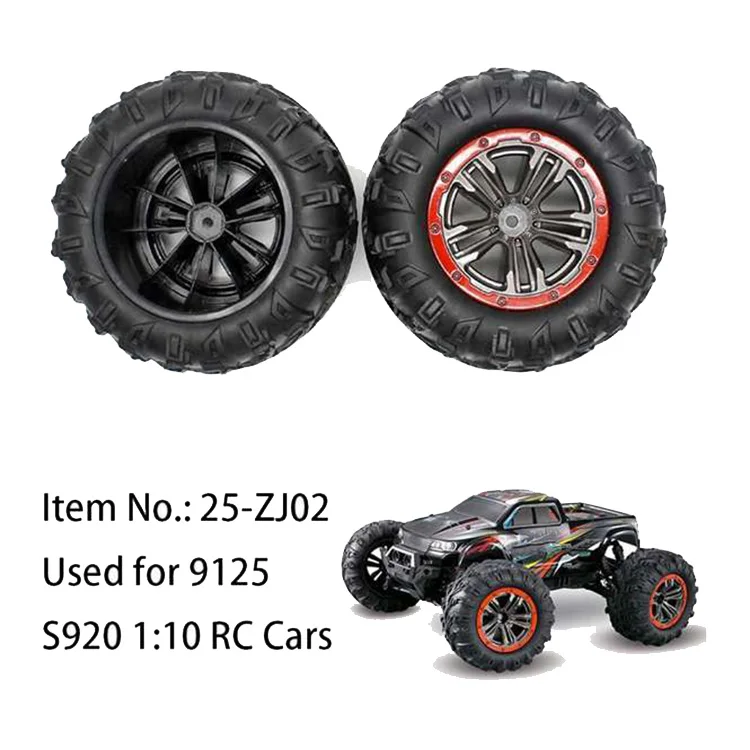 

4PCS for 1/10 9125 RC Trucks Car Tires Wheels 25-ZJ02 for Hosim High Speed 9125 RC Cars S920 RC Trucks