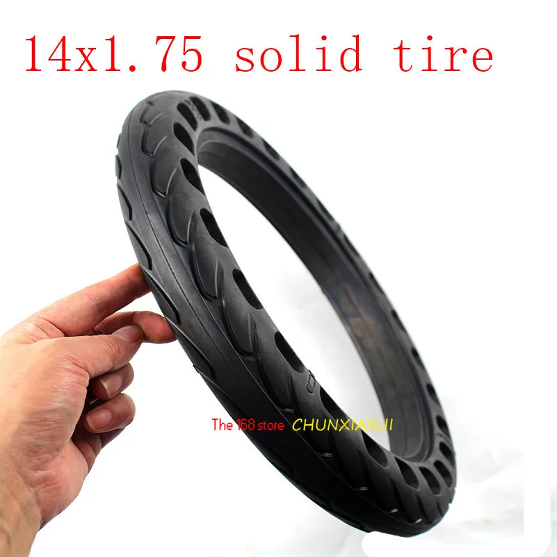 

Size 14 inch lithium tram bicycle non-inflatable solid tire 14x1.75 bicycle electric bicycle explosion-proof solid tire14*1.75