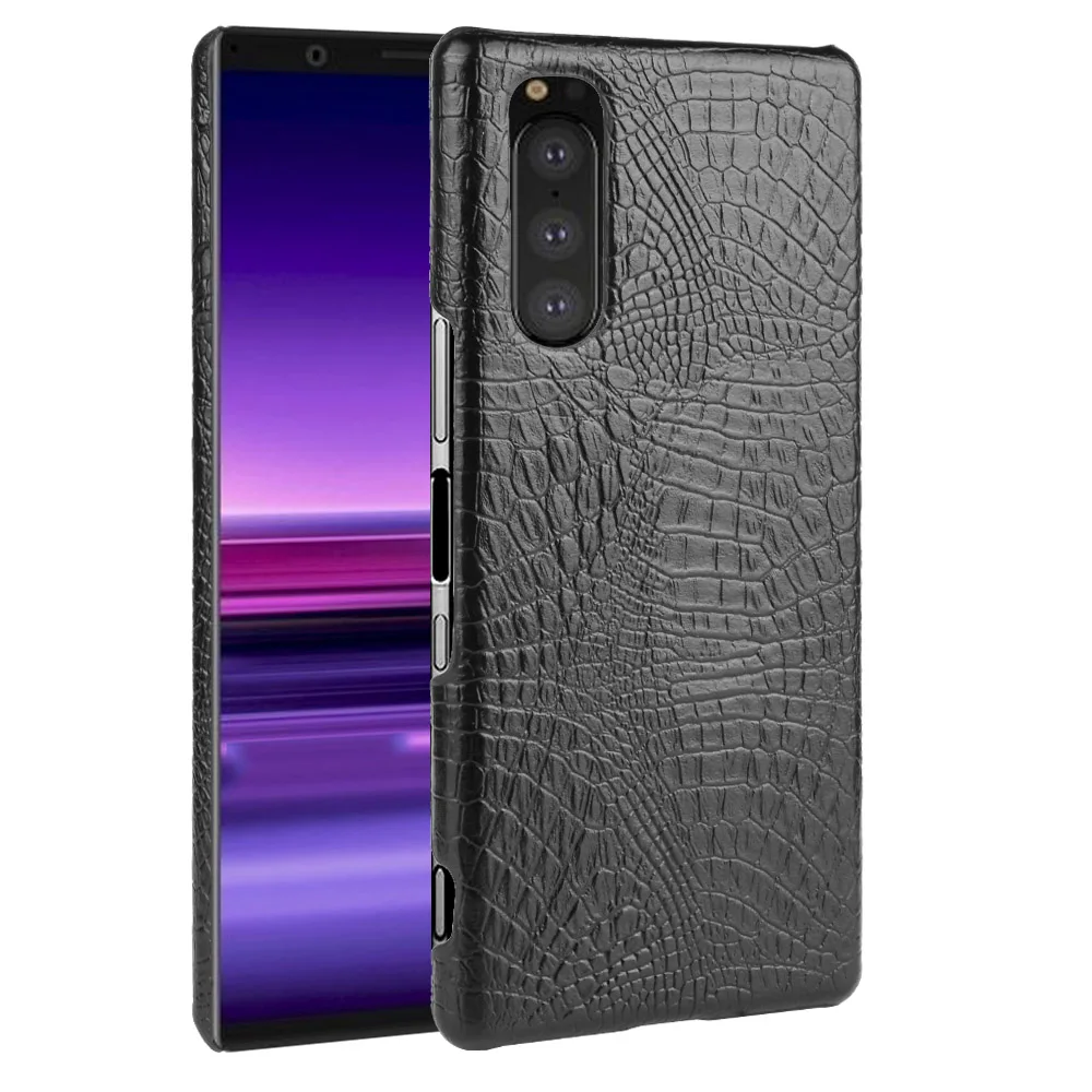 Из крокодиловой кожи с узором под змеиную кожу телефонные чехлы для sony Xperia 2 1 20 10