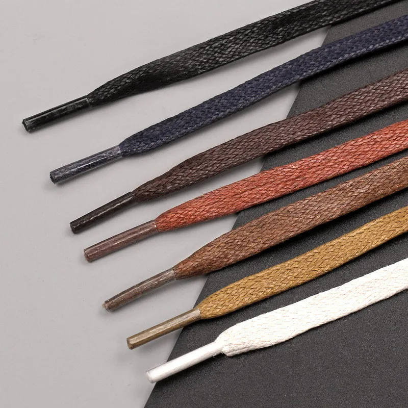 

1Pair 80CM Waxed Flat Shoelaces Leather Waterproof Casual Shoes Laces Unisex Boots Shoelace Length
