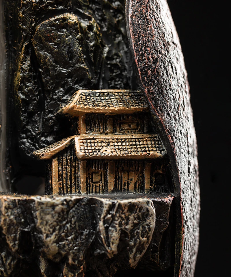 mountain river waterfall incense burner creative home decor incense holder portable resin smoke backflow censer handicrafts free global shipping