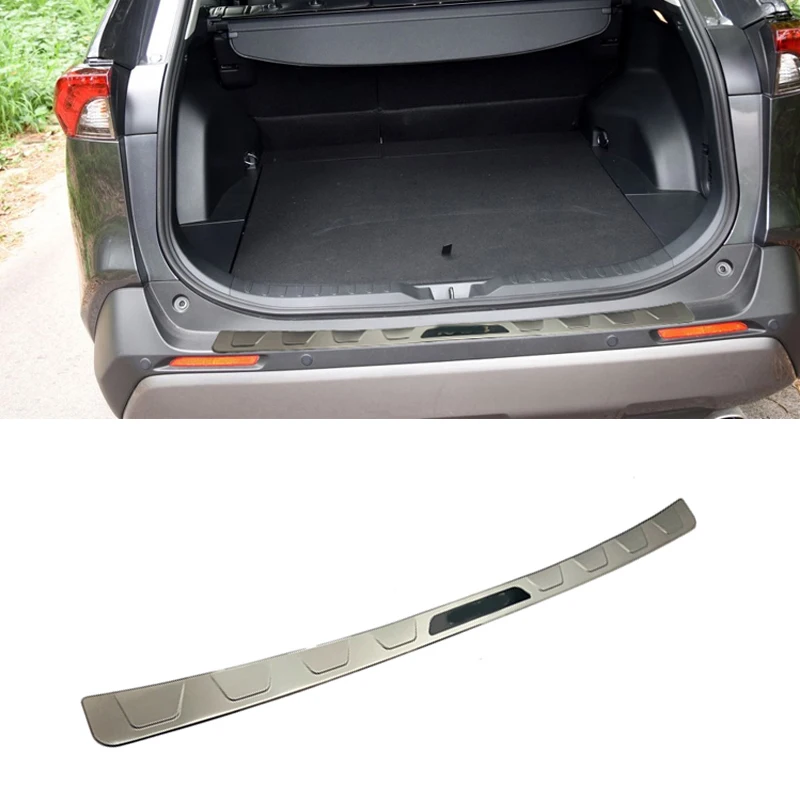 

Car Accessories 304 Stainless Steel Rear Door Tailgate Bumper Foot Guard Sill Plate For Toyota RAV4 2019 2020