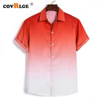 new short sleeved shirts mens shirts gradient color casual design comfortable japanese style mens short sleeved shirts mcs133