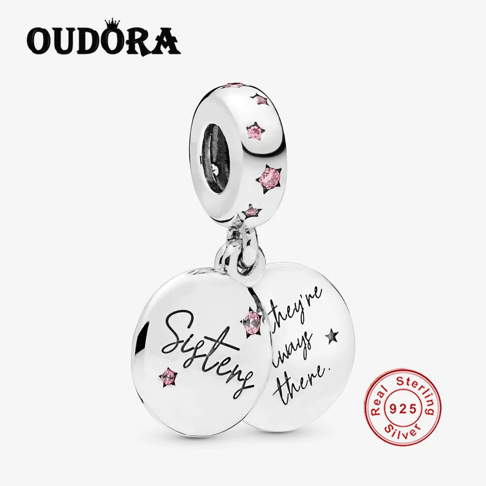 

Fit Original Pandora Charms Silver 925 Bracelet Pendant Forever Sisters Dangle Charm Women Fashion Jewelry Berloque Gifts