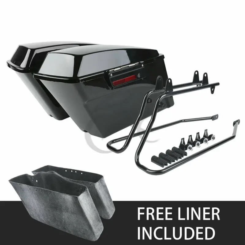 

Жесткие защелкивающиеся ключи для мотоциклов и седельных сумок, яркие черные + переходные кронштейны Softail Для Harley 86-13