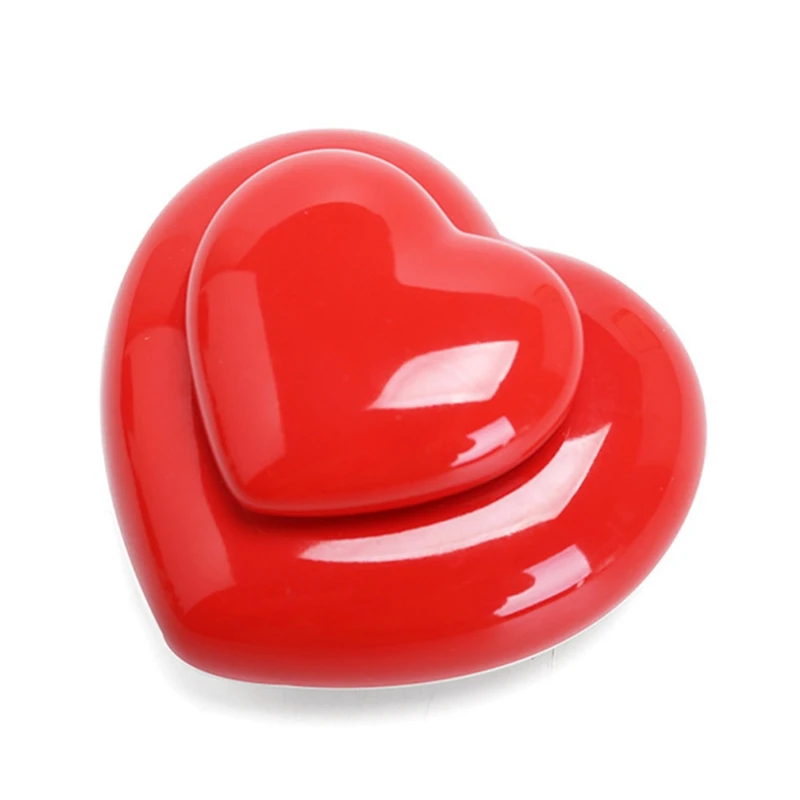 

B0KB Heart Shaped Keepsake Cremation Urn for ashes, Ceramic Small Urns for Keeping Ashes at Home,Sharing Mini Urns with Siblings