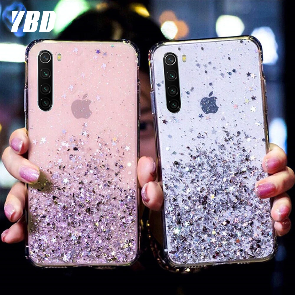 Мягкий блестящий чехол YBD для Xiaomi Redmi Note 4 5 6 8 7 pro K20 7A mi 9 9t cc9 6x8 lite se 5X чехол|Бамперы| |