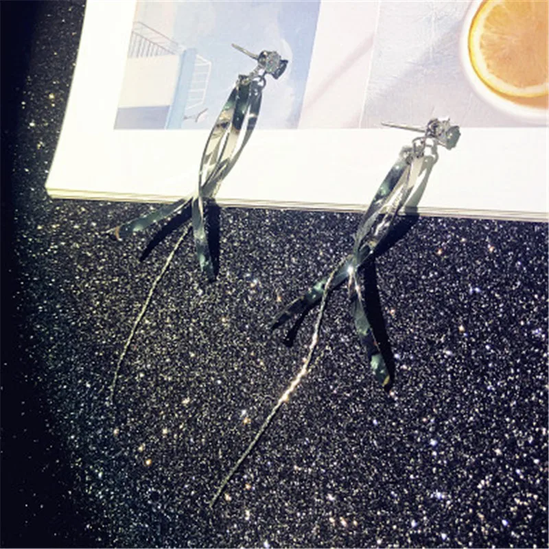 925 Серебряные иглы Подвески кисточкой длинный темперамент Джокер Крест женские