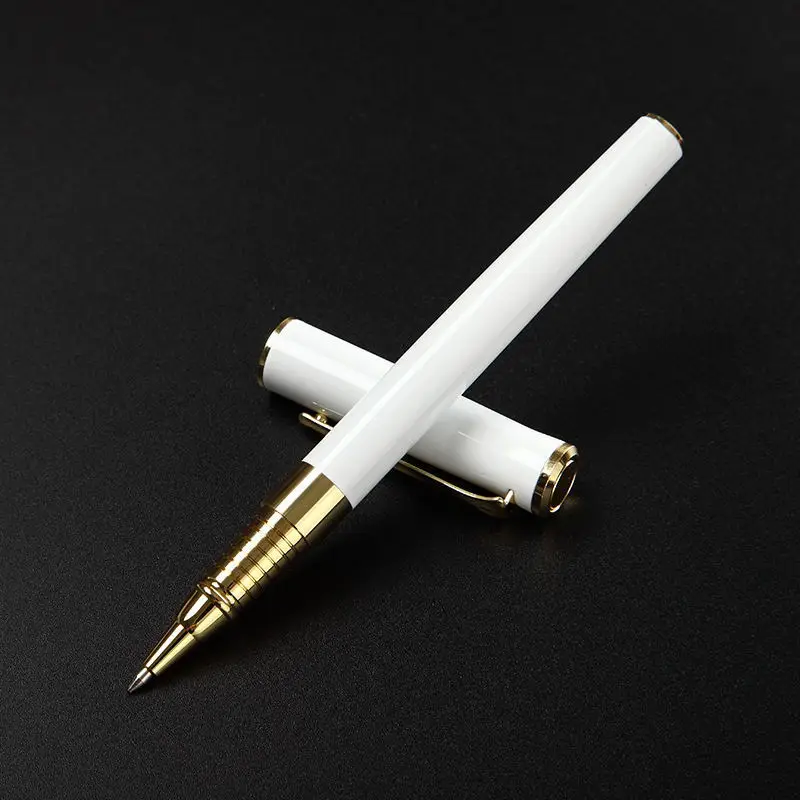 Высококачественная деловая черная металлическая авторучка рекламная