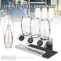 sodastream bottle holder stainless steel baby bottle drainer drying racks dishwasher safe with silicone pad and brush