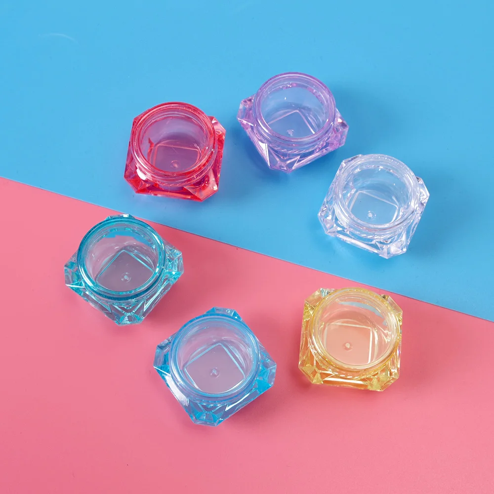 5g пустой Пластик набор кисточек для макияжа банку горшки смешанные Цвет алмаз