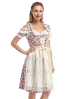 kojooin 34 42 traditional bavarian octoberfest dresses german beer wench costume adult lace oktoberfest dirndl dress with apron