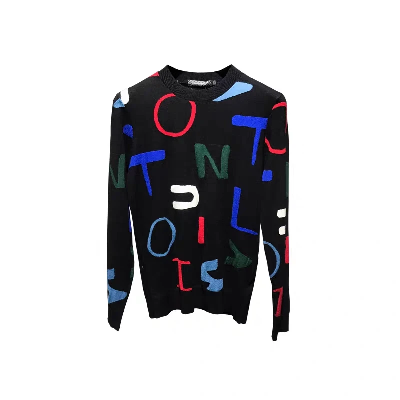 

2021 Men Hip Hop Hot Sweater Casual Loose Pullover Autumn Winter Knitted brand Design