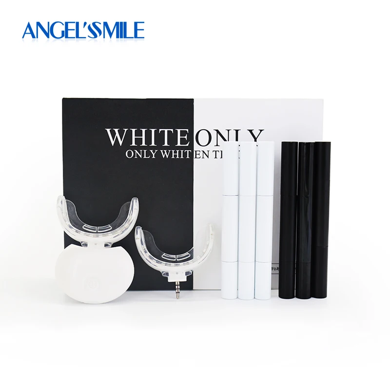 

Набор для отбеливания зубов Angelsmile, водостойкий синий гель для отбеливания зубов с 20 светодиодный для гигиены полости рта, набор для удалени...