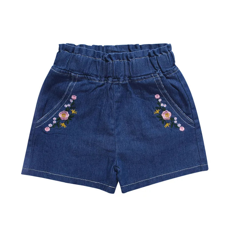 

Summer Baby Girl Shorts 2019 Cotton Soft Kids Jeans Shorts for Girls Embroidered Flower Denim Short Toddler Girl Clothes