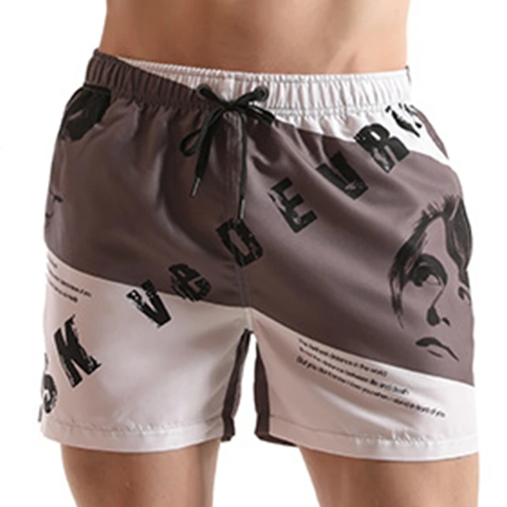 UXH мужские шорты с эластичной талией пляжные песочным принтом для плавания |