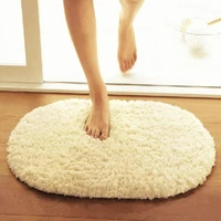 40hotsolid color fluffy non slip water absorption bathroom bedroom mat pad carpet rug