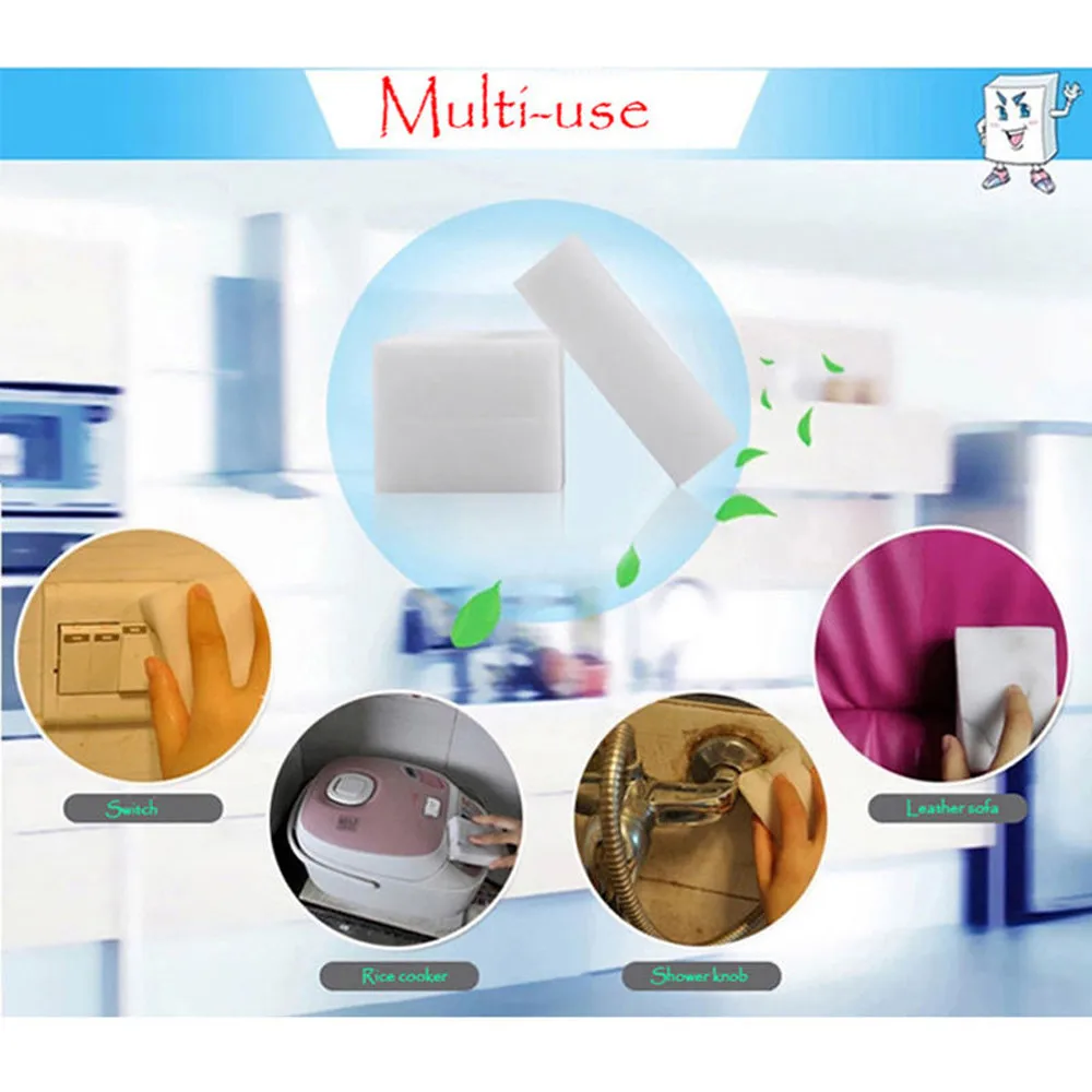 

50pcs Magic Clean Melamine Eraser,melamine Sponge Pad Cleaner Multi-functional Kitchen Assessoires Dish Washing Sponge Eraser