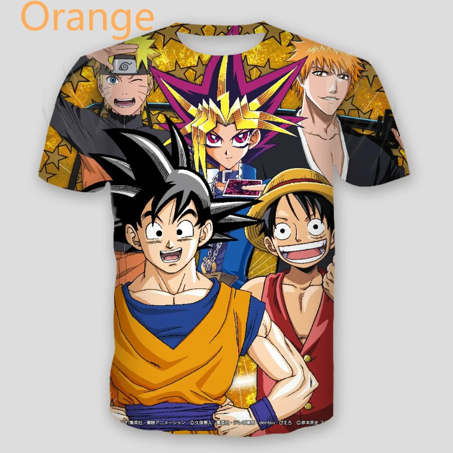 Лето Аниме Косплей одна деталь Луффи/dragon Ball одежда Повседневная футболка с короткими рукавами