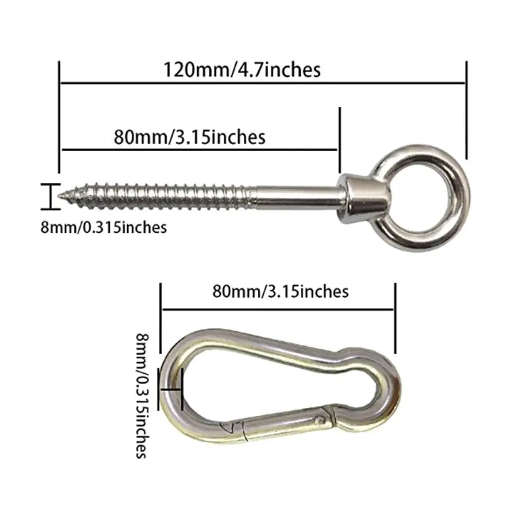 Набор пружинных крючков из нержавеющей стали M8 сверхпрочный подвесной пружинный