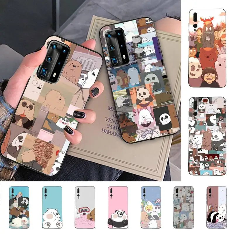 

Cartoon Funny Bear Phone Case for Huawei P30 40 20 10 8 9 lite pro plus Psmart2019
