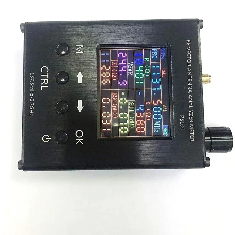 

PS100 137.5MHz-2.7GHz UHF VHF RF Vector Antenna Analyzer Impedance SWR Meter Tester Portable