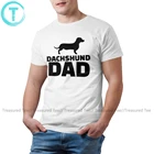 Футболка Teckel Dog, футболка такса, папа, Классическая футболка с принтом, забавная хлопковая Футболка оверсайз с коротким рукавом