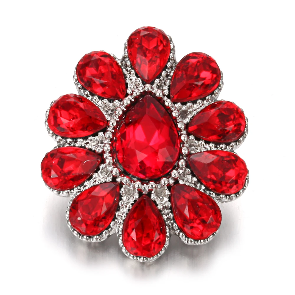 6 шт./лот смешанные красные стразы Любовь Сердце Сова 18 мм металлические кнопки