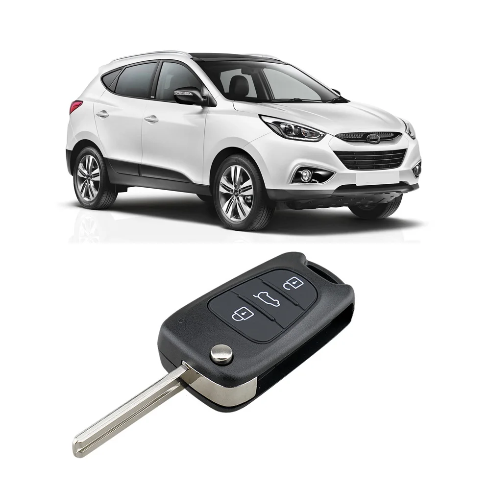 3 кнопки флип складной пульт дистанционного ключа оболочки чехол Замена для Hyundai