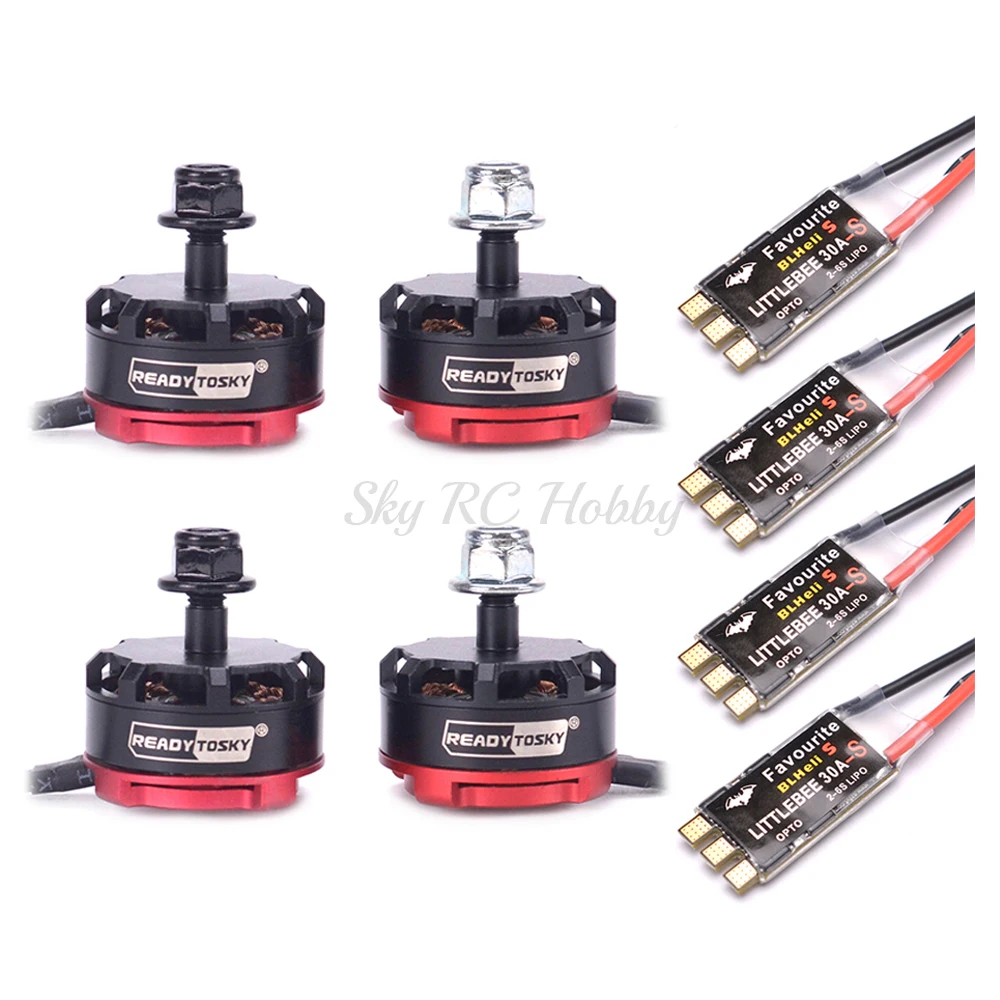 RS2205 2300KV 2205 CW / CCW бесщеточный двигатель + Littlebee 30A blheli _ s ESC для X220 QAV 250 FPV RC Racing Quad Motor
