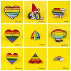 Радужная Брошь шпильки флаг ЛГБТ геи гордость брошь значок на одежда для женщин и мужчин, любящее сердце, брошь на шпильке, для рюкзак куртка эмали штырь