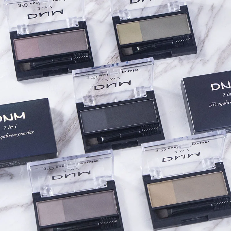 Double Color Eyebrow Powder Professional Makeup Palette Stamp Eye Brow Enhancers Brows Shadow Make Up | Красота и здоровье