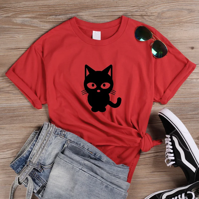 Женская футболка с короткими рукавами ONSEME рисунком кота дораэмона Q 428 лето