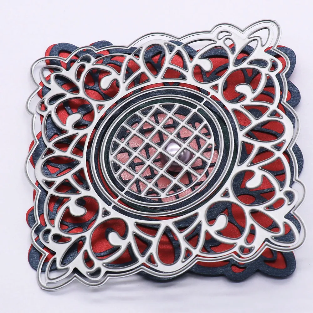 Кружевная полая рамка металлические Вырубные штампы сделай сам Скрапбукинг