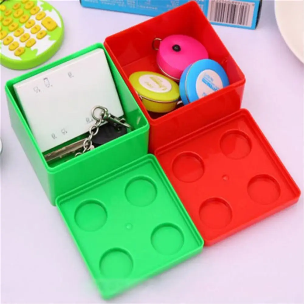

Creative Storage Box Vanzlife Building Block Shapes Plastic Saving Space Box Superimposed Desktop Handy Office House Keeping
