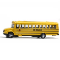 durable alloy pull back school bus model collection vehicle children educational car toys decor for children bus model gifts